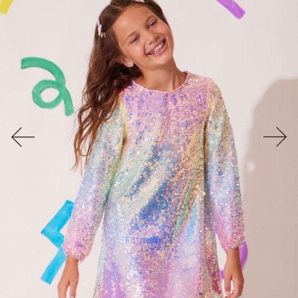 Lola + The Boys Rainbow Sequin Dress